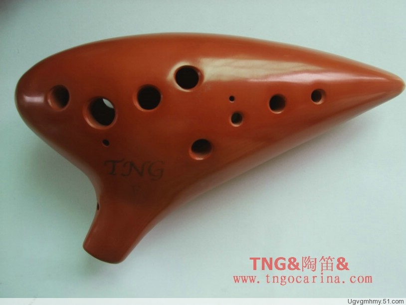 TNG12孔潛艇中音F調紫砂陶笛
